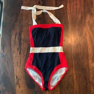 Boden Red White Blue Santorini Bathing Suit US 4, UK 8, F 36
